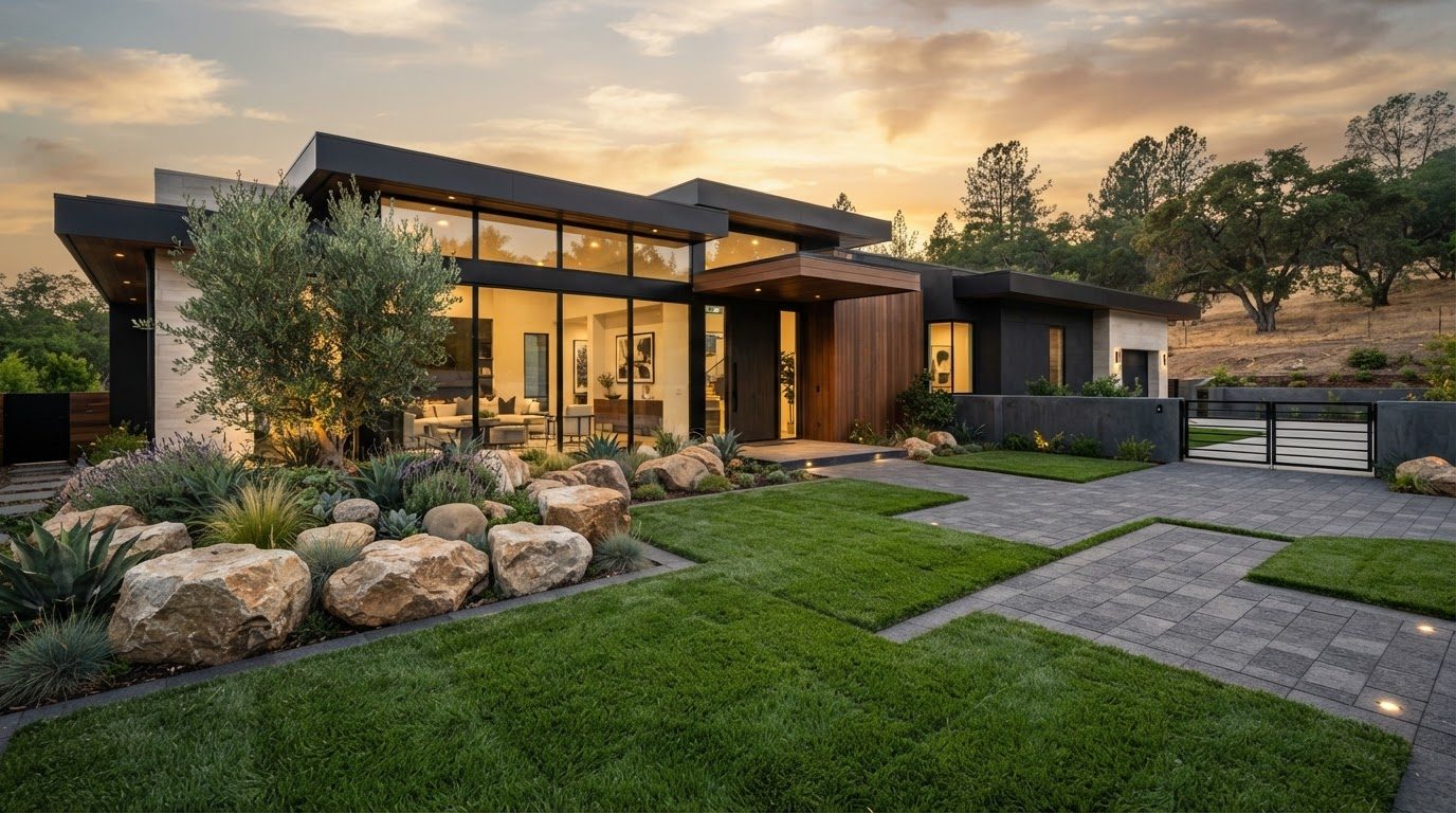 Futuristic Front Yard Concept 10 Home Designs design concept visualisation photo modern. Images and Photos created by www.house-and-garden-designs.com