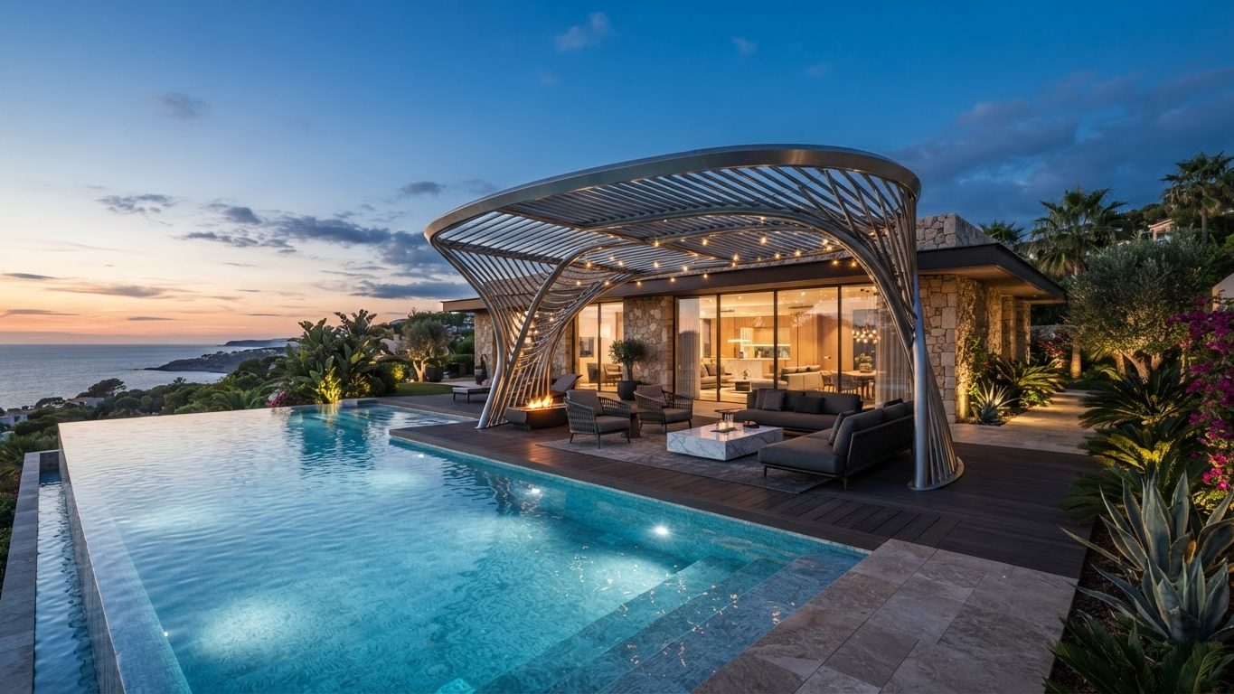 Pergola & Patio Concept 07 Pergola Designs design concept visualisation photo modern. Images and Photos created by www.house-and-garden-designs.com