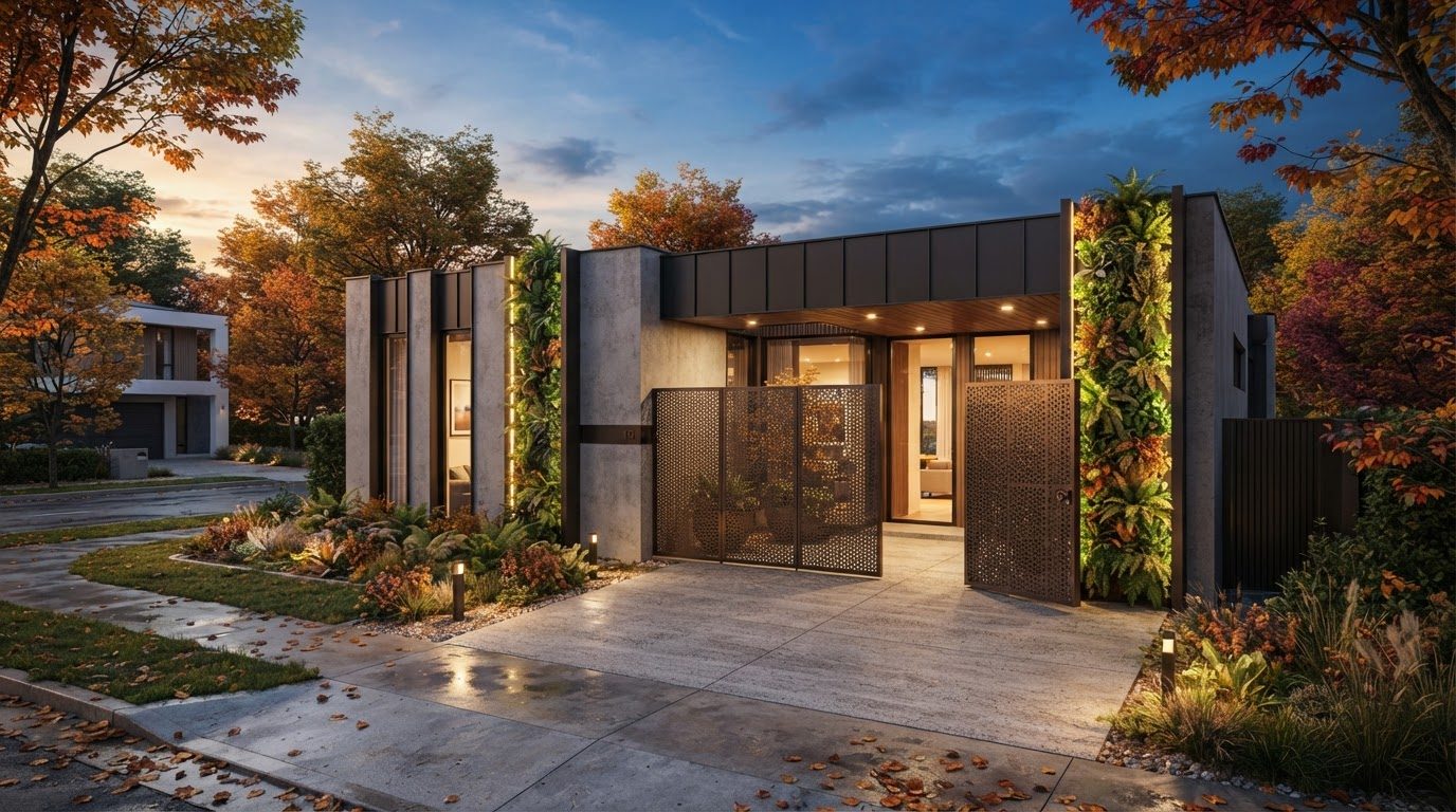 Futuristic Front Yard Concept 29 Home Designs design concept visualisation photo modern. Images and Photos created by www.house-and-garden-designs.com