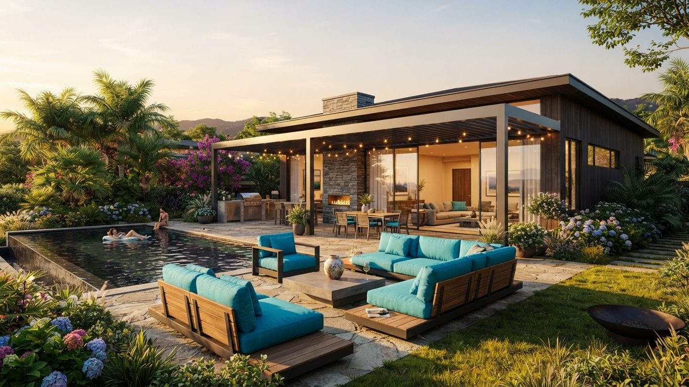 Outdoor Furniture Concept 29 Outdoor Furniture design concept visualisation photo modern home. Images and Photos created by www.house-and-garden-designs.com