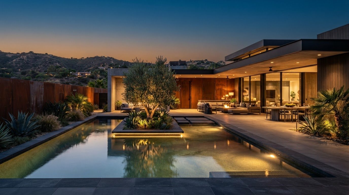 Futuristic Backyard Concept 15 Home Designs design concept visualisation photo modern home. Images and Photos created by www.house-and-garden-designs.com