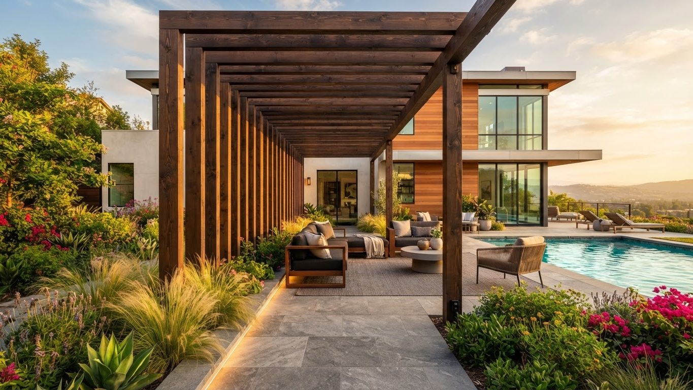 Pergola & Patio Concept 14 Pergola Designs design concept visualisation photo modern. Images and Photos created by www.house-and-garden-designs.com