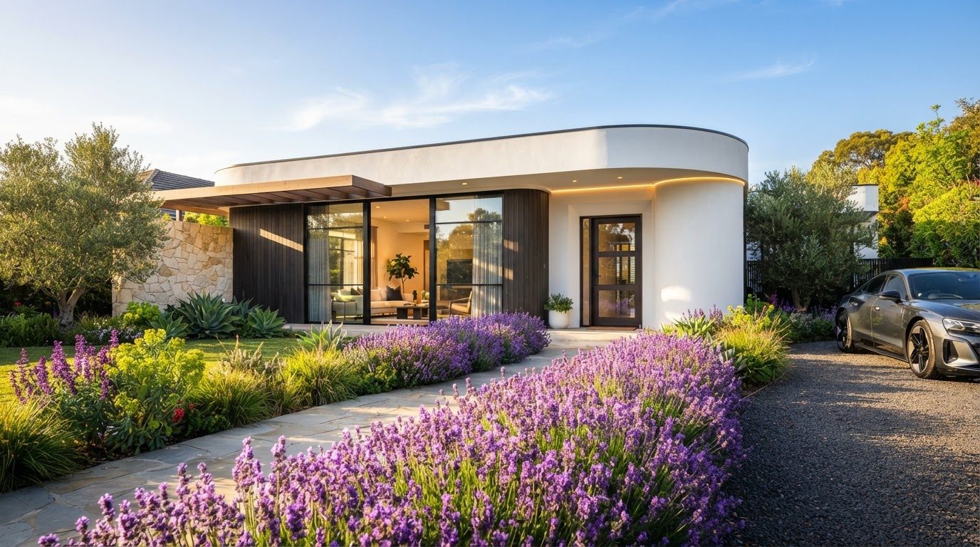 Futuristic Front Yard Concept 36 Home Designs design concept visualisation photo modern. Images and Photos created by www.house-and-garden-designs.com