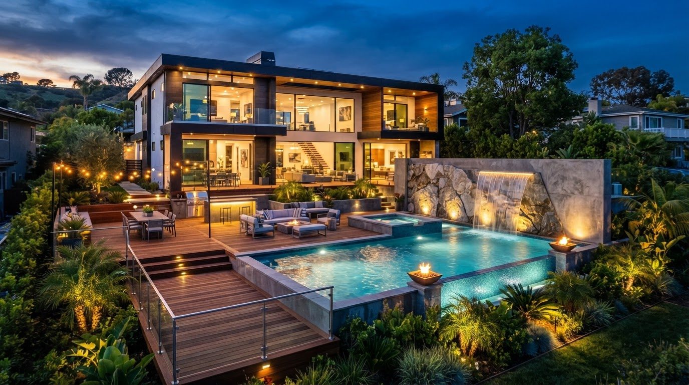 Futuristic Backyard Concept 08 Home Designs design concept visualisation photo modern home. Images and Photos created by www.house-and-garden-designs.com