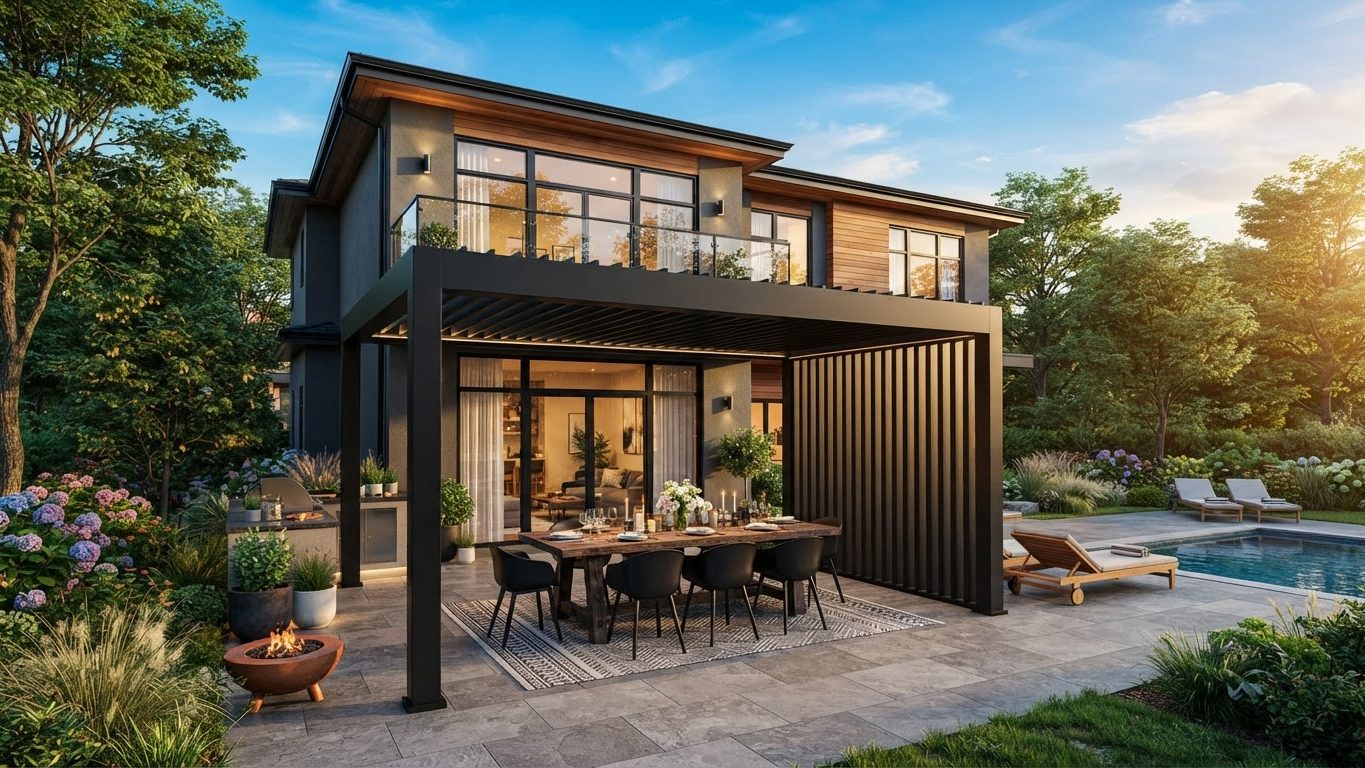 Pergola & Patio Concept 18 Pergola Designs design concept visualisation photo modern. Images and Photos created by www.house-and-garden-designs.com