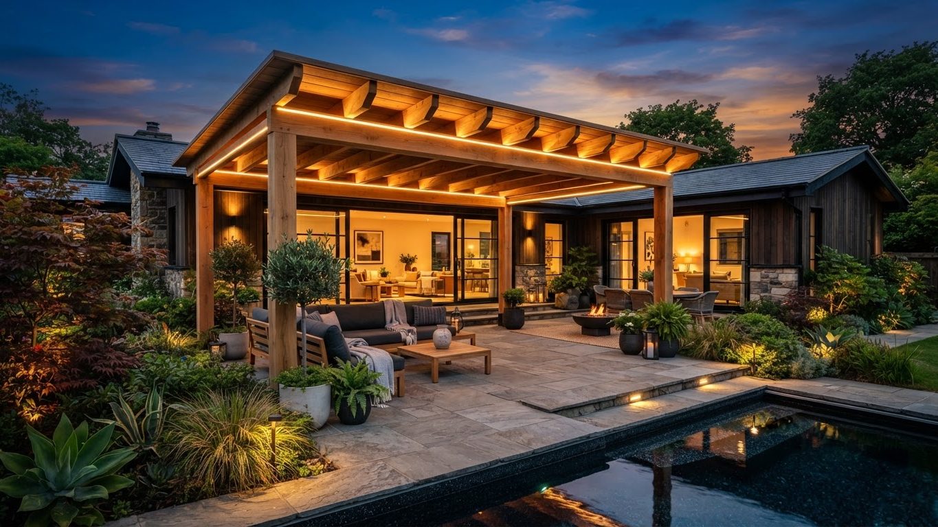 Pergola & Patio Concept 01 Pergola Designs design concept visualisation photo modern. Images and Photos created by www.house-and-garden-designs.com