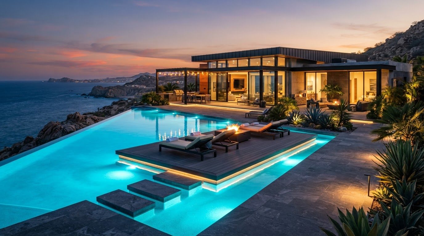 Futuristic Backyard Concept 01 Home Designs design concept visualisation photo modern home. Images and Photos created by www.house-and-garden-designs.com