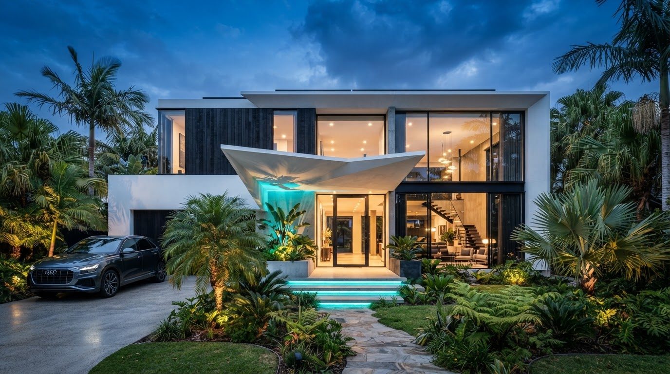Futuristic Front Yard Concept 13 Home Designs design concept visualisation photo modern. Images and Photos created by www.house-and-garden-designs.com