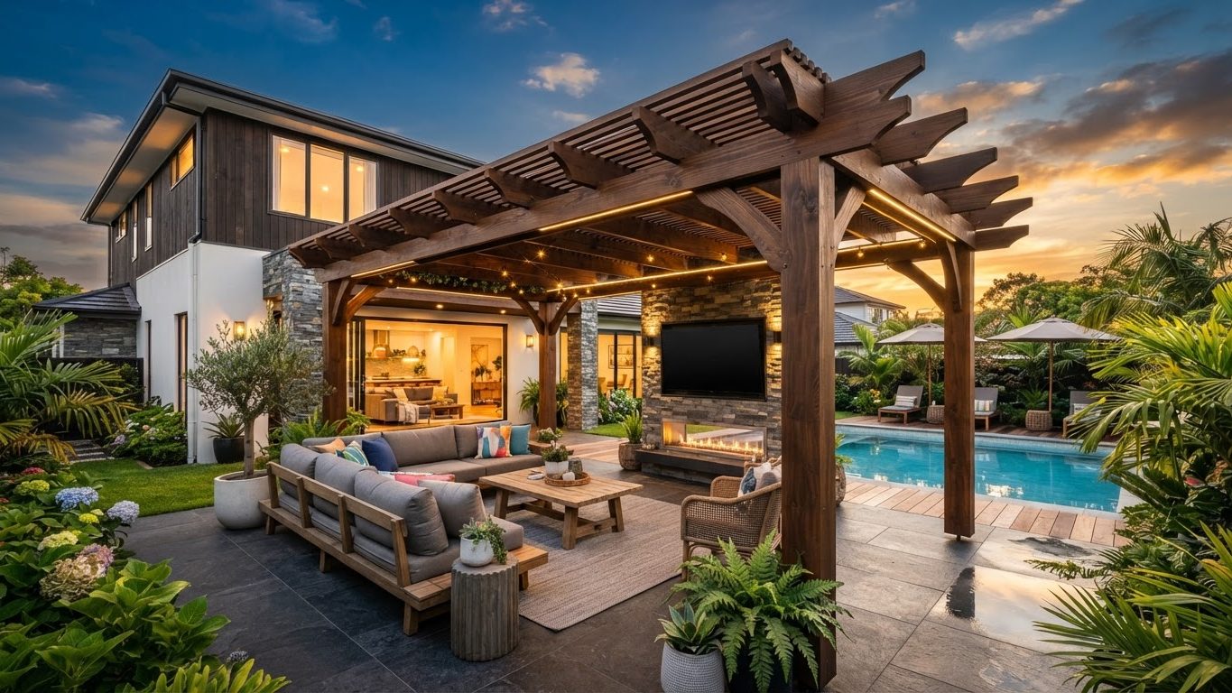 Pergola & Patio Concept 19 Pergola Designs design concept visualisation photo modern. Images and Photos created by www.house-and-garden-designs.com
