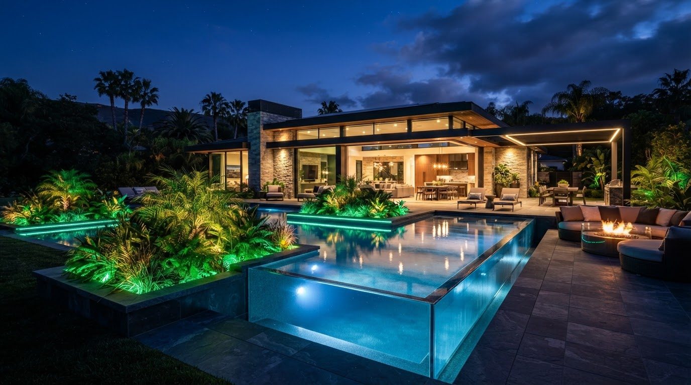 Futuristic Backyard Concept 10 Home Designs design concept visualisation photo modern home. Images and Photos created by www.house-and-garden-designs.com