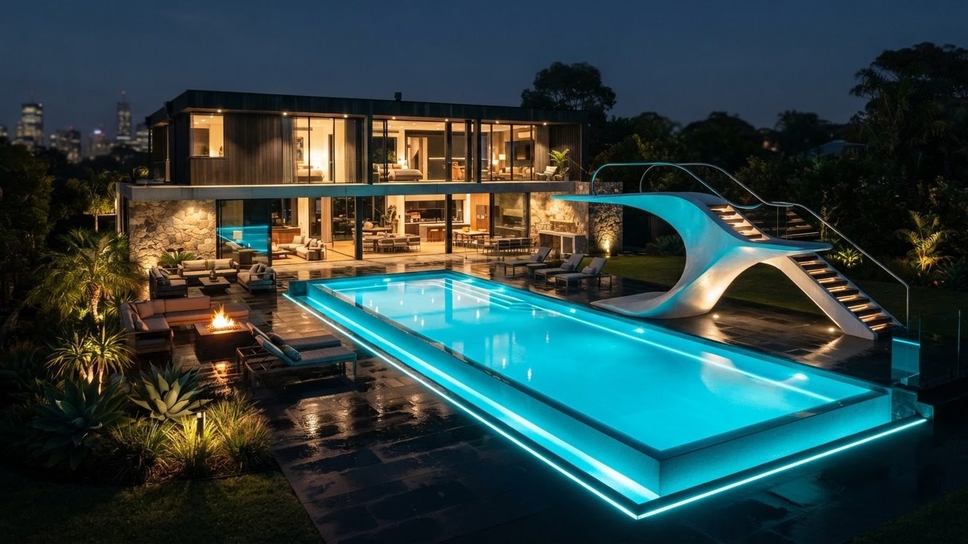 Modern Swimming Pool Concept 19 Pool Designs design concept visualisation photo modern. Images and Photos created by www.house-and-garden-designs.com
