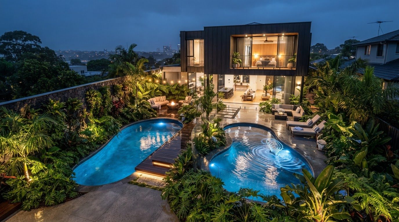 Futuristic Backyard Concept 23 Home Designs design concept visualisation photo modern home. Images and Photos created by www.house-and-garden-designs.com