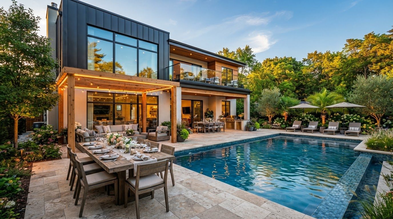 Futuristic Backyard Concept 37 Home Designs design concept visualisation photo modern home. Images and Photos created by www.house-and-garden-designs.com