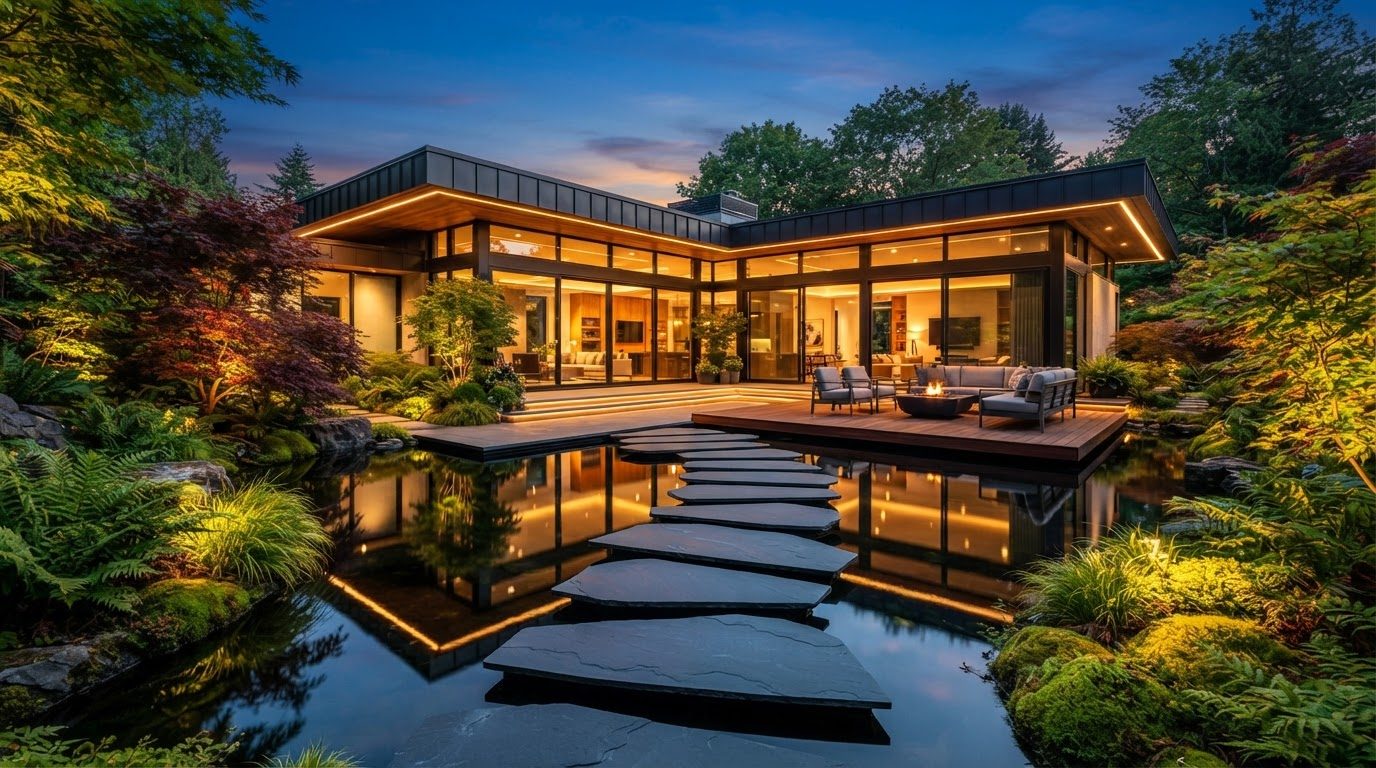 Futuristic Backyard Concept 06 Home Designs design concept visualisation photo modern home. Images and Photos created by www.house-and-garden-designs.com