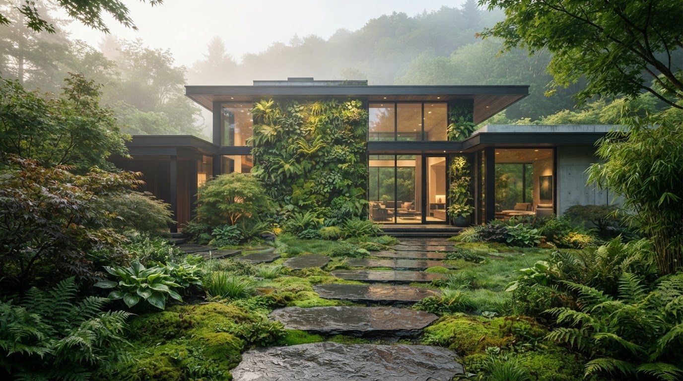 Futuristic Front Yard Concept 06 Home Designs design concept visualisation photo modern. Images and Photos created by www.house-and-garden-designs.com