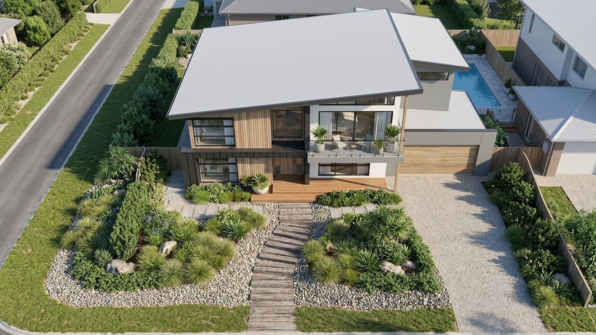 Coastal Home Designs design concept visualisation photo modern home and garden landscaping. Images and Photos created by www.house-and-garden-designs.com