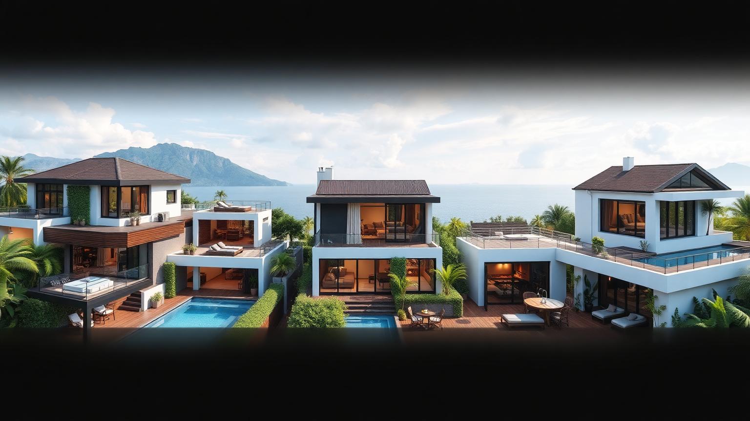 Warm Minimalist House Design with Eco Friendly Materials, Charcoal Accents and Wide Glazed Openings, Sculptural Olive Trees, Agave and Silver. this image created by www.homedesign-photos.com