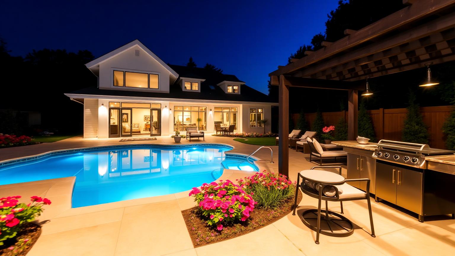Low-Line Courtyard Home Design with Textured Off-White Render, Travertine Paving and Smoked Glass Balustrades, Layered Native Planting and a Clipped. this image created by www.homedesign-photos.com