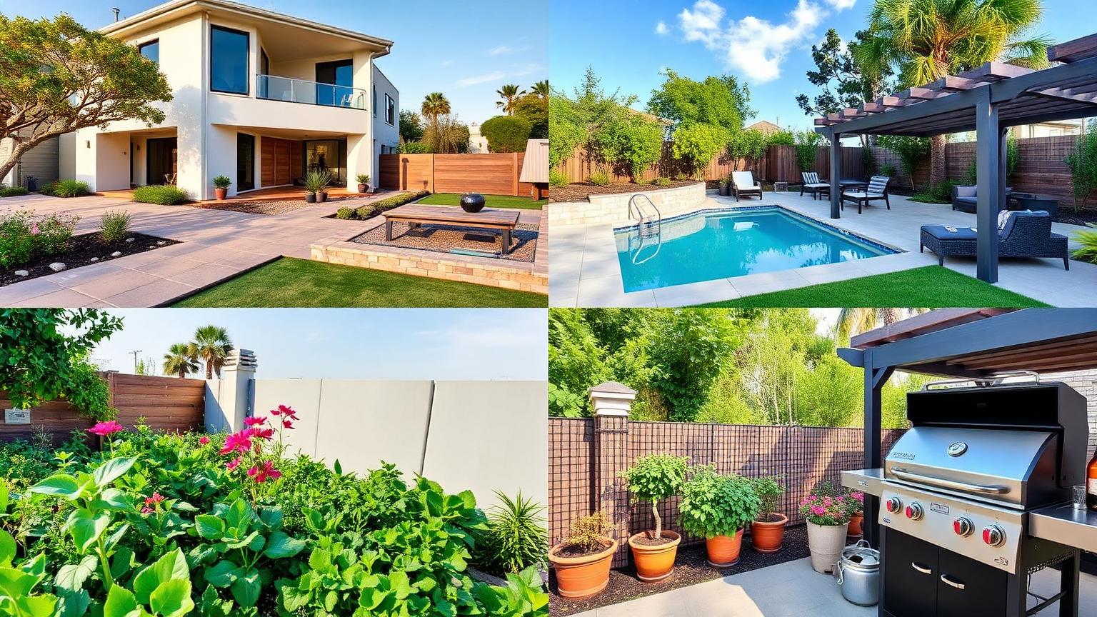 Split-Level Modern Home Design with Recycled Brick, Vertical Cedar Screening and Zinc Roof Sheeting, Espaliered Trees, Box Hedging and Fine-Leaf. this image created by www.homedesign-photos.com